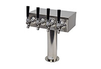 700 Series 4 Faucet Air Cooled National Sanitation Foundation (NSF) Listed T-Tower with Stainless Steel Faucets, Shanks, and 3 Inch (in) Round Base