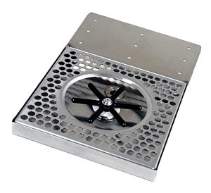 617R-8U Stainless Steel Under Counter Rinser Tray Comes with 1/2" Barb Water Inlet and 2" x 1/2" NPT Drain