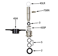 <!--Replacement Probe Washer - Fits Bottom of 45, 55S-1, 768-1 and 758 - 4-->