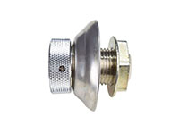 1-3/4 Inch (in) Length and 3/16 Inch (in) Bore Plated Brass Complete Shank with Stainless Steel Flange