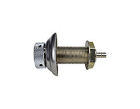 <!--2-7/8 Inch (in) Length and 1/4 Inch (in) Bore Plated Nipple Shank with Stainless Steel Flange--> <!--2-7/8 Inch (in) Length and 1/4 Inch (in) Bore Plated Nipple Shank with Stainless Steel Flange-->