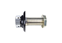 3 Inch (in) Length and 3/16 Inch (in) Bore Plated Brass Complete Shank with Black Plastic Flange