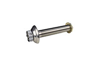 5-1/8 Inch (in) Length 304 Stainless Steel Shank with Stainless Steel Flange