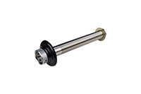 8 Inch (in) Length 304 Stainless Steel Shank with Black Plastic Flange