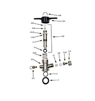 Wing Handle Coupler for “D” Systems Plated Brass Body with Plastic Handle - 2