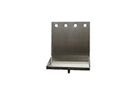 6 Inch (in) Width and 12 Inch (in) Length Wall Mount Tray with 4 Shank Holes
