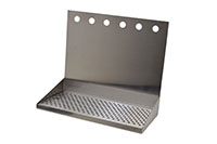 6 Inch (in) Width and 16 Inch (in) Length Wall Mount Tray with 6 Shank Holes