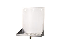 8 Inch (in) Width and 12 Inch (in) Length Wall Mount Tray with 3 Faucet Holes