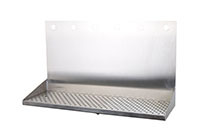 8 Inch (in) Width and 24 Inch (in) Length Wall Mount Tray with 6 Faucet Holes