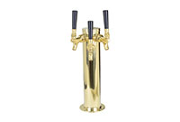 3 Faucet Physical Vapor Deposition (PVD) Tower with Stainless Steel Faucets and Shanks