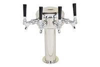 4 Faucet Chrome Plated Glycol Ready Mini Mushroom Tower