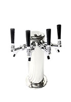 15 Inch (in) Height and 4 Faucet Beer Tower with Single Column Tower