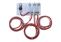 Three Product Air Distributor Panel with Secondary Regulator