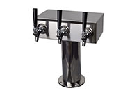 700 Series 3 Faucet Glycol Ready T-Tower with 4 Inch (in) Round Base and Stainless Steel Faucet and Shank