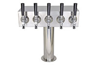 700 Series 5 Faucet Air Cooled National Sanitation Foundation (NSF) Listed T-Tower with Stainless Steel Faucets, Shanks, and 3 Inch (in) Round Base