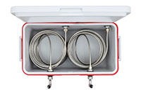 100 Feet (ft) Length and 48 Quarts (qt) Capacity Two Faucet Coil Box 100 Feet (ft) Length and 48 Quarts (qt) Capacity Two Faucet Coil Box