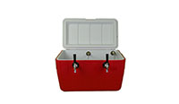 70 Feet (ft) Length and 48 Quarts (qt) Capacity Two Faucet Coil Box with Stainless Steel Contact