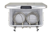 2 Faucet Stainless Steel Bartender Style Coil Cooler for 50 Feet (ft) Coil Length Coil Box