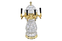 <!--4 Faucet Standard Ceramic Tower with Physical Vapor Deposition (PVD) Gold Hardware-->