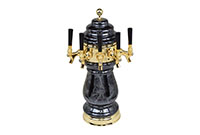 5 Faucet Standard Ceramic Tower with Physical Vapor Deposition (PVD) Gold Hardware - 2