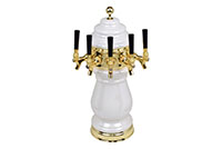 5 Faucet Physical Vapor Deposition (PVD) Brass Ceramic Wine Tower