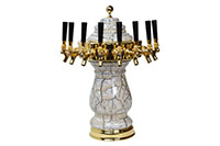 8 Faucet Beige Marble Mushroom Ceramic Tower - 4
