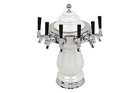 6 Faucet Black Marble Mushroom Ceramic Tower (0884C-6) - 3