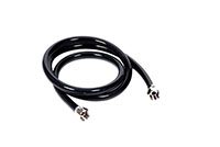 3/16 Inch (in) Inside Diameter and 6 Inch (in) Length Black Vinyl Hose with Hex Nut