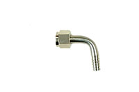 1/4 Inch (in) Barb and 1/4 Inch (in) Flare Nut Stainless Steel Swivel Flare Hose Elbow