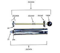 <!--8 Inch (in) Length Pump Tube with Threaded Bottom - 2-->