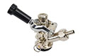 Plated Body Keg Coupler with Plated Swivel Probe and your Choice of Colored Handle - "D" System - 5