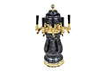 5 Faucet Standard Ceramic Tower with Physical Vapor Deposition (PVD) Gold Hardware - 2