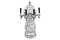 4 Faucet Ceramic Wine Tower with Chrome Hardware - 2