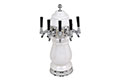 5 Faucet Ceramic Wine Tower with Chrome Hardware - 2