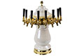 8 Faucet Beige Marble Mushroom Ceramic Tower - 2