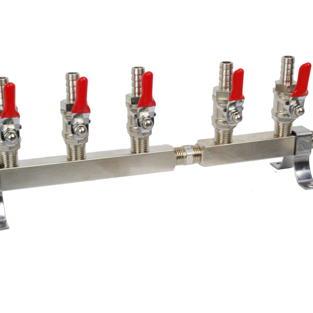 125CS Five Product Air Manifold - Barb/Safety