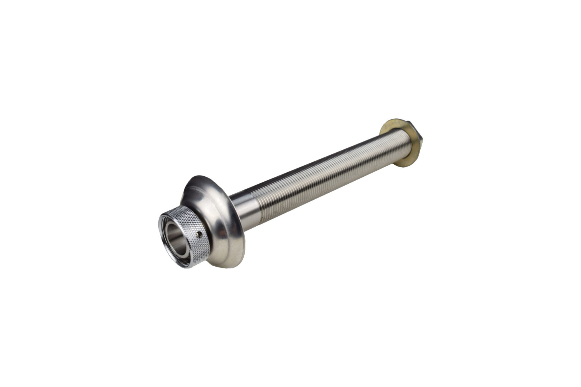 1338CFX Stainless Steel Shank with Stainless Steel Flange - 1/4" Bore - 8" Long