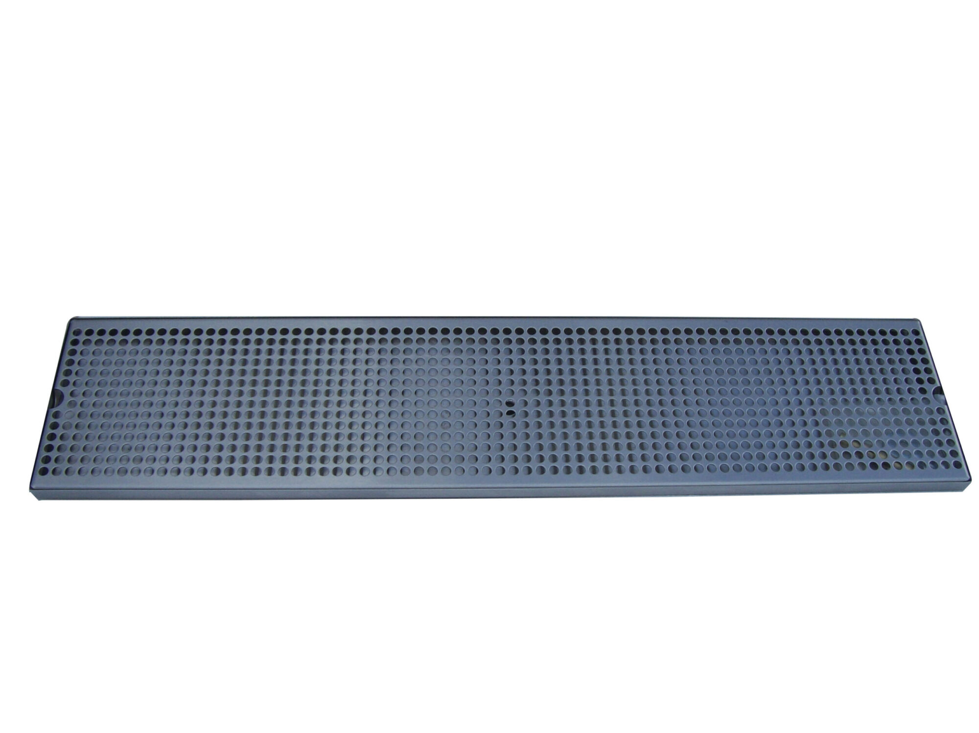 614S-12 Stainless Steel Tray and Perforated Grid Includes a 3 1/2" Threaded Drain Nipple - 12"L x 5"W