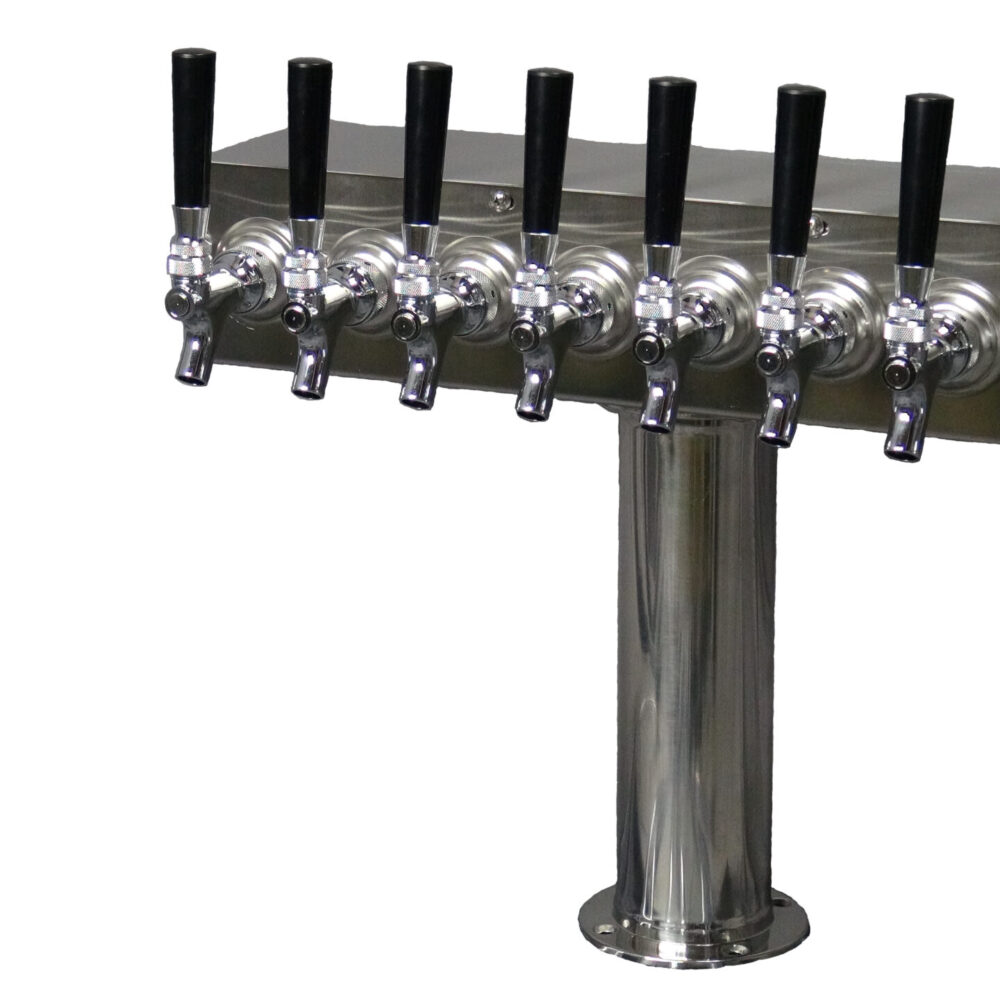 638R Eight Faucet T Tower with 3" Round Base