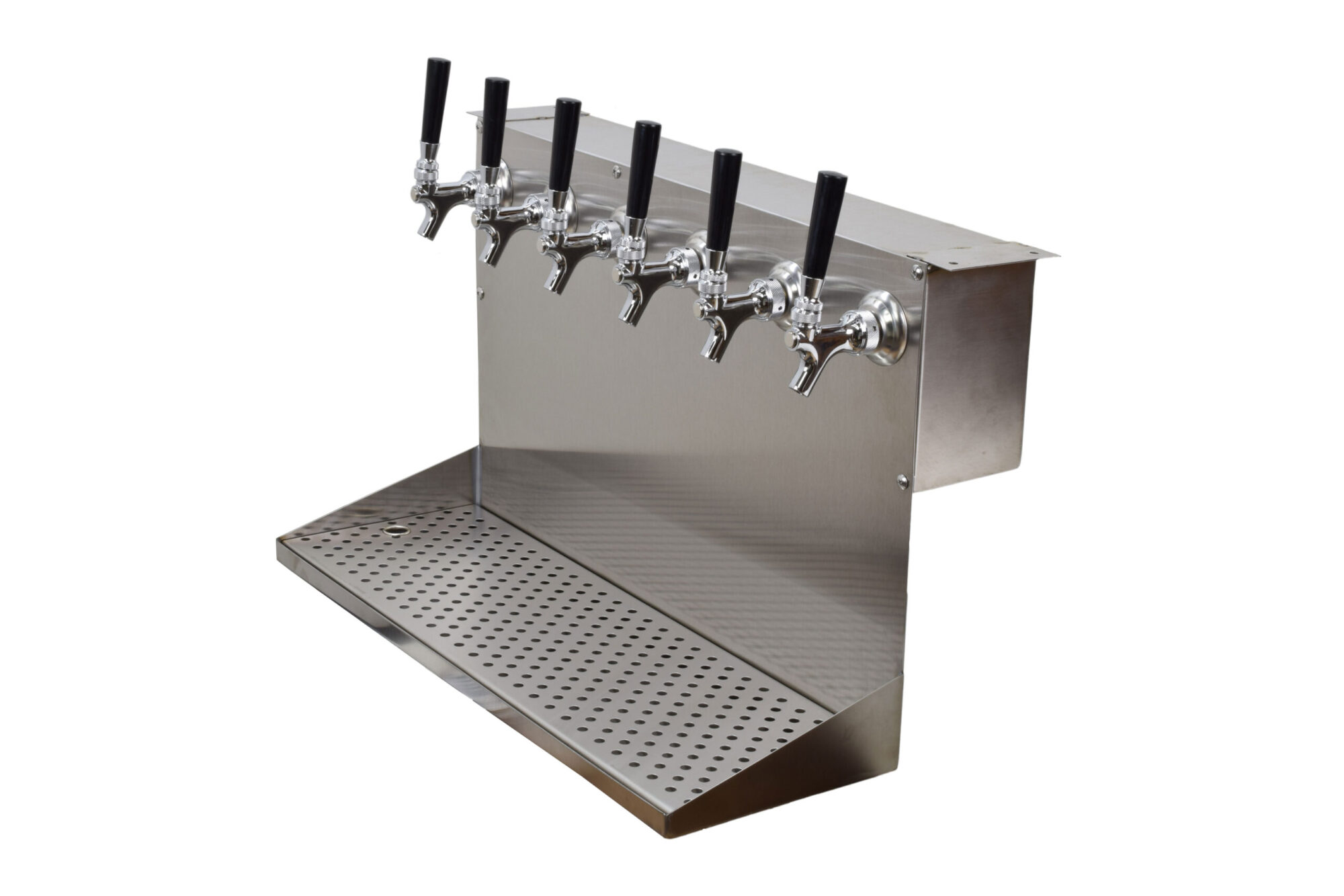 688-6G Six Faucet Under Bar Dispensing Tower - 24" L x 14" H x 8" W Drip Tray - Access For Lines Out the Back or Bottom
