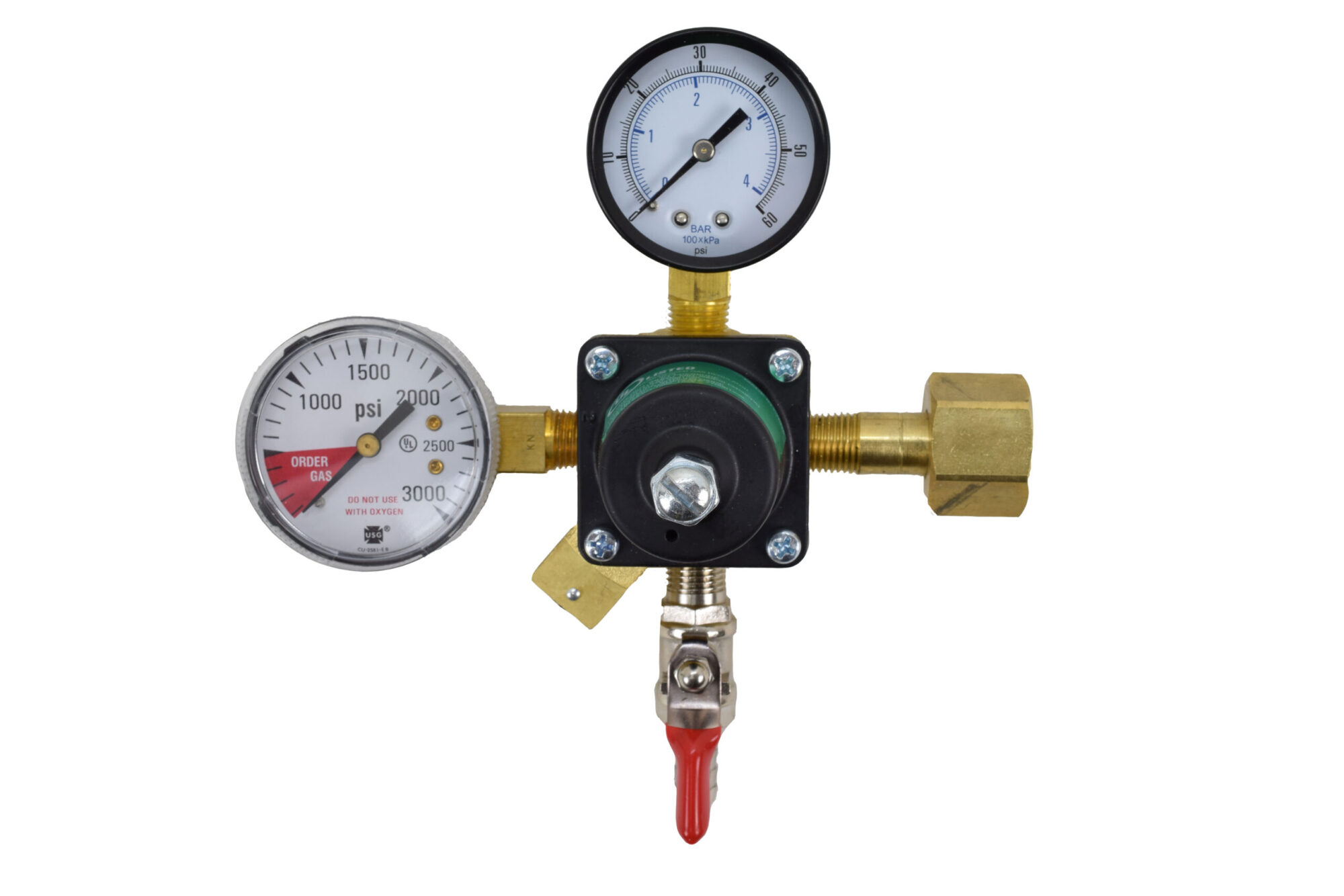 710 CO2 Regulator with Double Gauge and Check-Valve Air Cock