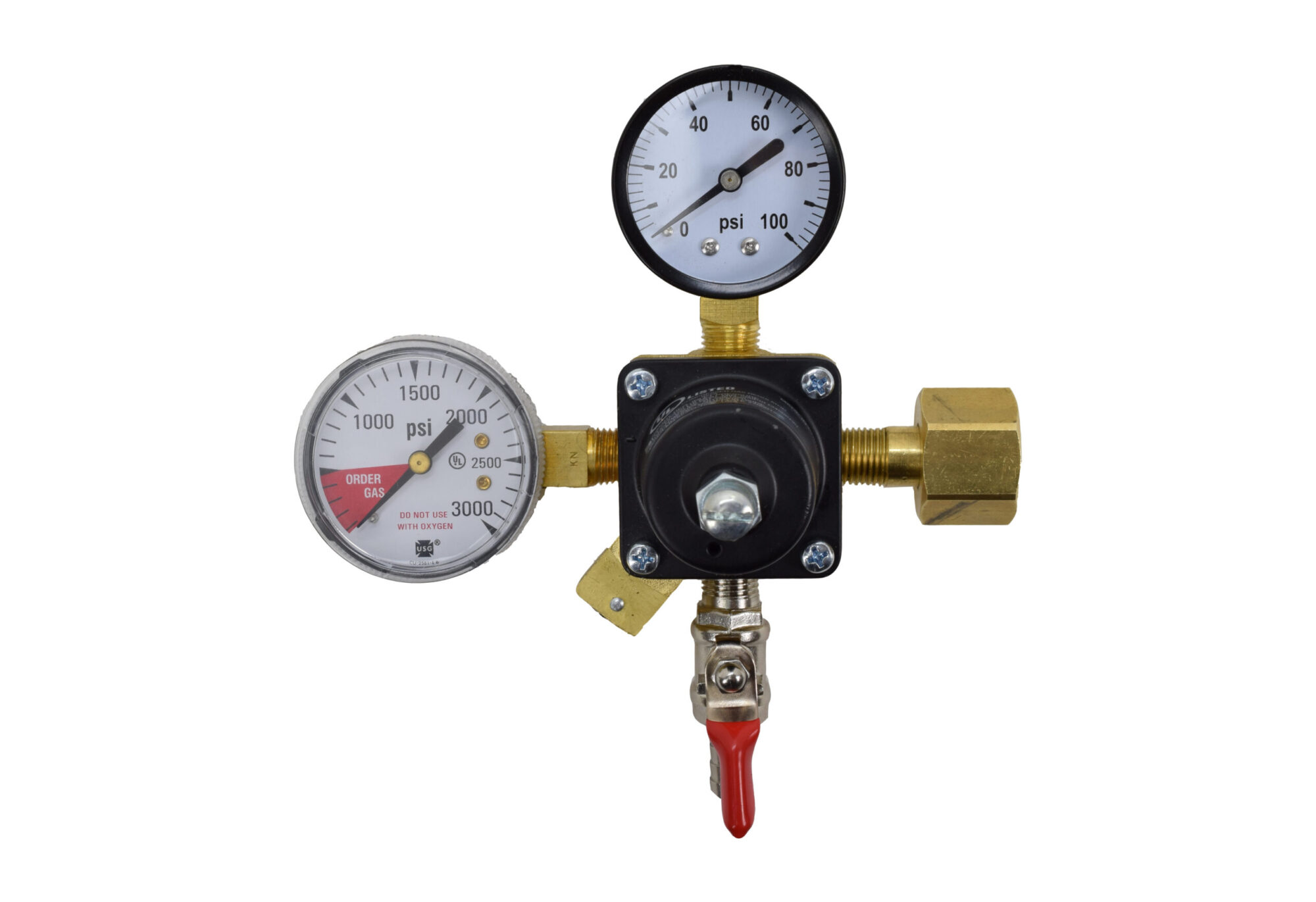 710H High Pressure CO2 Regulator with 100 PSI Gauge and Check Valve Air Cock