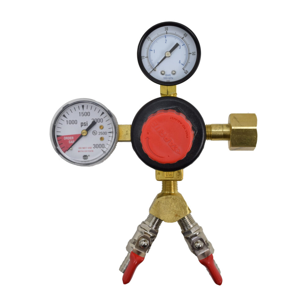 710T-2 Primary CO2 Regulator with Two Gauges and Two Air Cocks