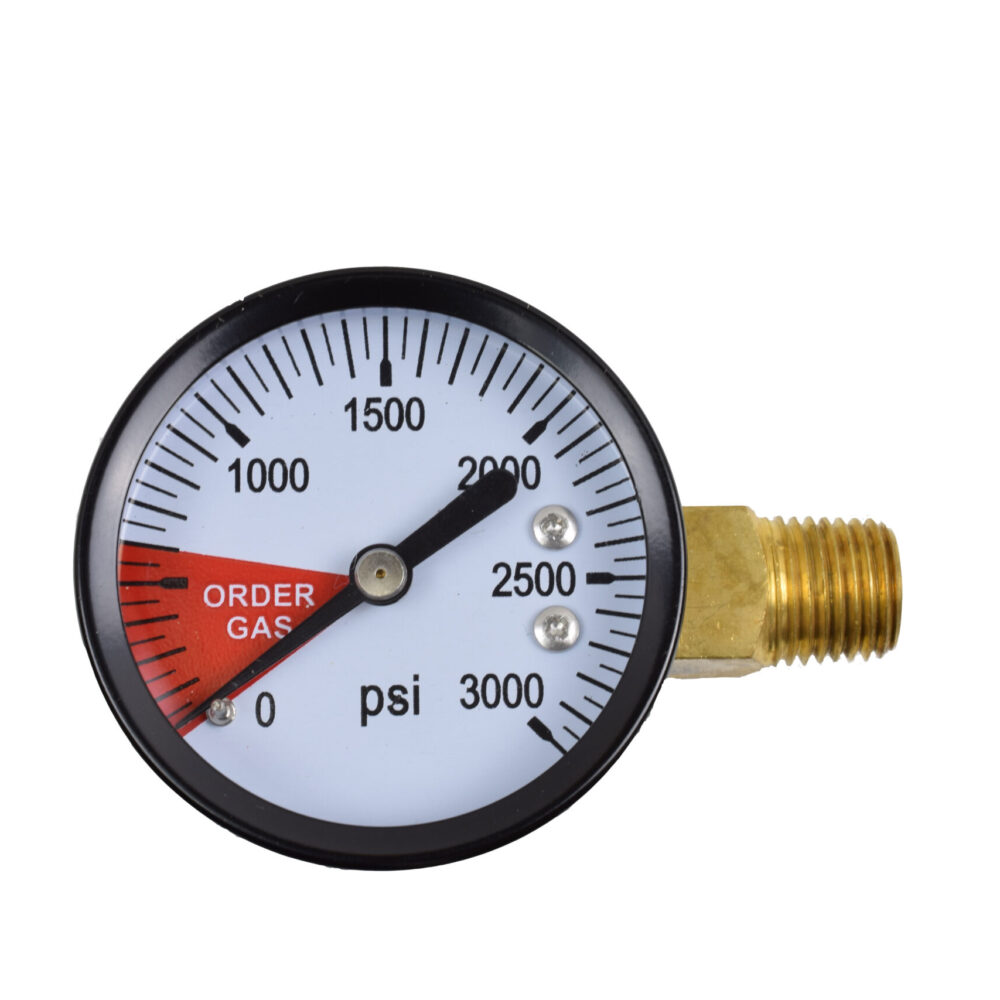 724 High Pressure Gauge - 3000 PSI - Right Hand Thread