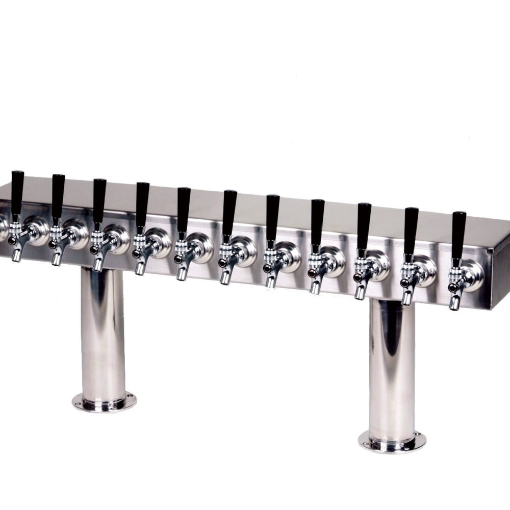 759R-12 Twelve Faucet Pass Through Tower with 3" Bases - NSF