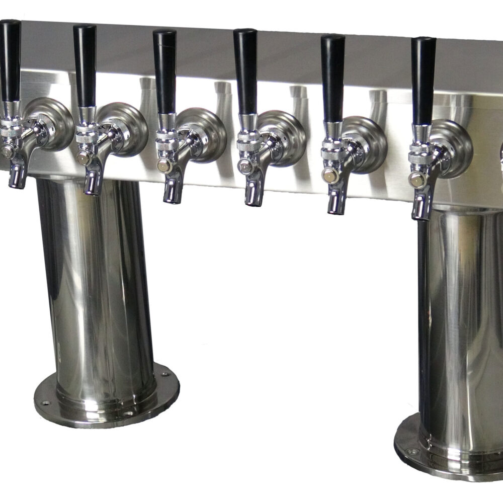 759RG-8-4 Eight Faucet Pass Through Tower with 4" Bases - Glycol Ready