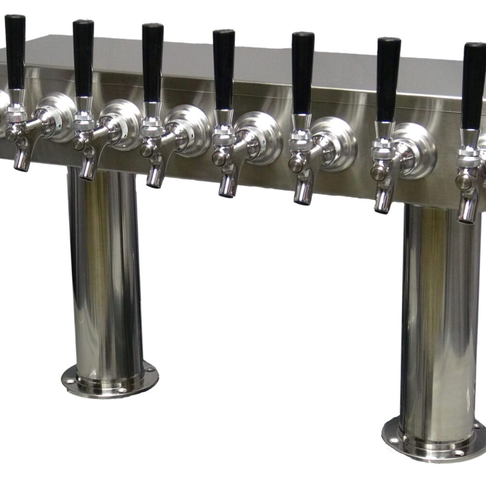 759RG-8 Eight Faucet Pass Through Tower with 3" Round Bases - Glycol Ready - NSF