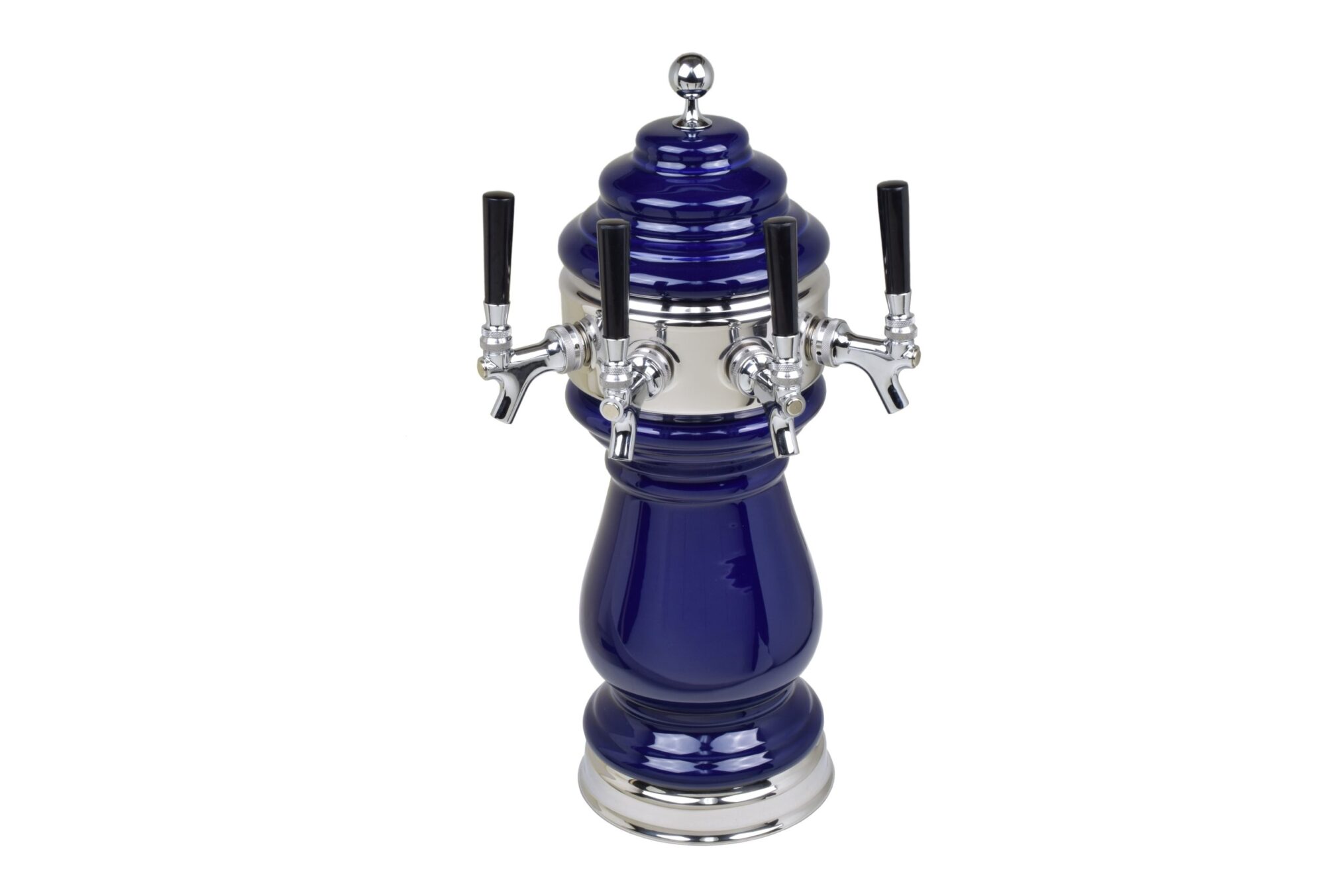 882C-4BL Four Faucet Ceramic Tower with Chrome Plated Hardware - Available in 5 Colors - Shown in Cobalt Blue