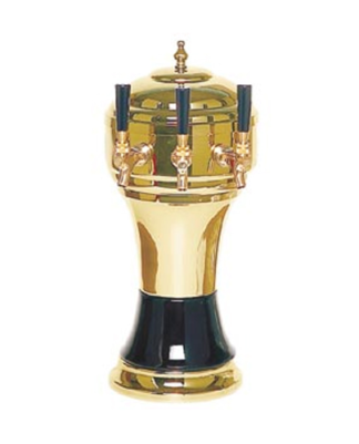 882ZG-3B Three Faucet Gold European Draft Tower with Glycol Loop