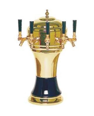 882ZG-5B Five Faucet Gold European Draft Tower with Glycol Loop